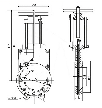 Z73H-6手動漿液閥結(jié)構(gòu)圖 Z73H-6手動漿液閥結(jié)構(gòu)圖
